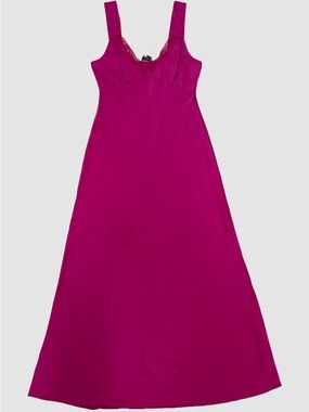 WayF Maxi Satin Lace Trim Dress